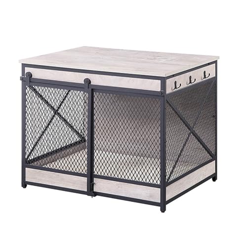 Platzsparende Hundebox, Hundebox im Möbelstil mit 3 Haken, kann als Beistelltisch und Nachttisch verwendet werden, geeignet for den Innenbereich Platzsparende Hundebox, Hundebox im Möbelstil mit 3 Haken, kann als Beistelltisch und Nachttisch verwendet werden, geeignet for den Innenbereich von XKEDNMF