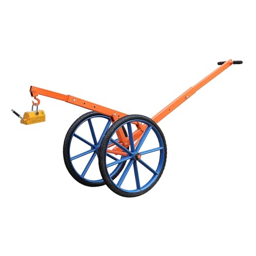 Rare Earth Lift Magnet,880 Lbs Lifting Capacity, Steel Adjustable Manhole Cover Dolly with 27.5" All-Terrain Wheels von XKEDNMF