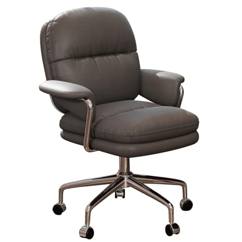 Rollbarer Schreibtischstuhl fürs Schlafzimmer, verdickter gepolsterter Kosmetikstuhl, moderner dekorativer Stuhl, höhenverstellbar, einfach zu montieren(Dark gray) von XKEDNMF