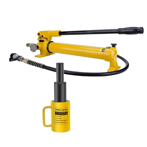 Tragbarer Wagenheber, mehrteiliger Hydraulikwagenheber, Wagenheber-Kit for den Bau, 8 Zoll/200 mm Hub, Hydraulikzylinderheber(30T jack+CP-700 hand pump) von XKEDNMF