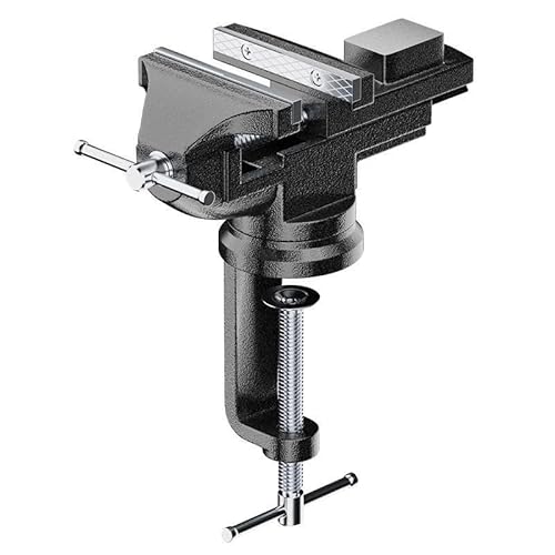 Werkbankschraubstock, 360° drehbarer Schraubstock, 3,3 Zoll kleiner Heimschraubstock for kleine Heimwerkerprojekte, Bastelarbeiten, Gravieren und Modellieren usw.(Model 70) von XKEDNMF