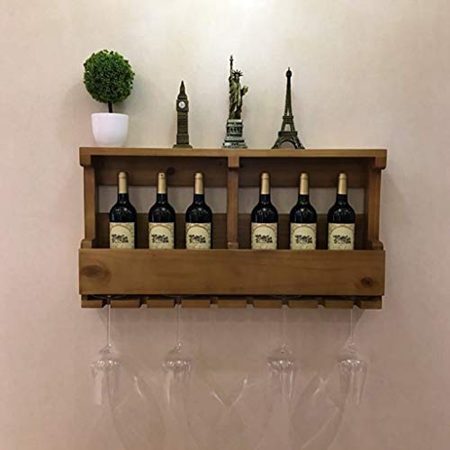 XKNANXCA Weinregalschränke Wandweinschrank Wandmontiertes Weinregal Lagerregal Regal hängend Ausstellungsstand Weinglashalteraufhängung Haushaltsweinkellerbar Mehrere Flaschen von XKNANXCA