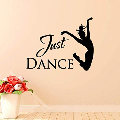 Ballerina Wandaufkleber Einführung Just Dance Elegant Dance Studio Kinderzimmer Mädchen Home Art Abnehmbare Diy 57X71Cm Wandaufkleber von XKSHUO
