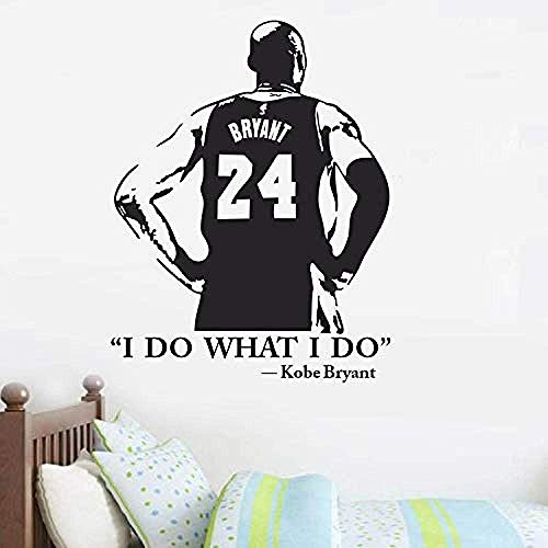 Basketball Vinyl Wandaufkleber Kobe Bryant Wandaufkleber Berühmter Basketballspieler Wandaufkleber Jungen Zimmer Dekor Wandmalerei 57X74Cm von XKSHUO