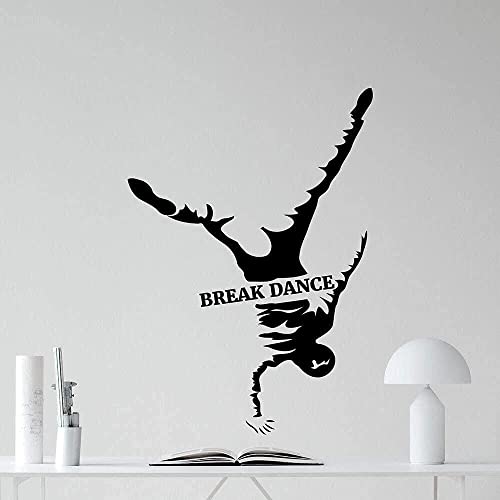 Boy Room Rap Hip Hop Dance Vinyl Aufkleber Tapete Künstler Dekoration Wandbild Schlafzimmer Break Dance Wandtattoo-42X59Cm von XKSHUO