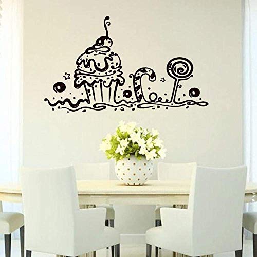 Wandaufkleber, Shop Wandaufkleber Cafe Küche Wandaufkleber Süßer Kuchen Cupcakes Wandkunst Wandbild Kinderzimmer Dekoration Kinderzimmer Poster 43X28Cm von XKSHUO