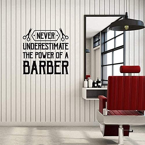 Wandaufkleber Kreative Klassische Wandaufkleber Wandbild Vinyl Wandtattoo Barber Says Barber Shop Friseursalon Innenaufkleber Wandbild Barber Barber Shop 74X74Cm von XKSHUO