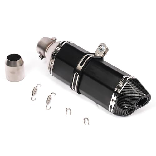 51 mm Universal-Motorradauspuffrohr, modifizierter Schalldämpfer, leicht, Kohlefasermaterial, stylisch und cool, geeignet for Roller und Motorräder(Black) von XKSJCDR