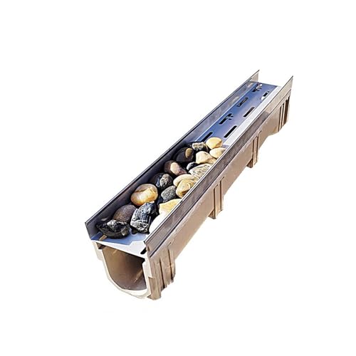 Ablaufabdeckung for den Außenbereich,Edelstahlmaterial mit Harzbasis,perforierte Abdeckplatte,verdeckte Installation for Garten- und Terrassenentwässerungslösungen(17x15cm) von XKSJCDR