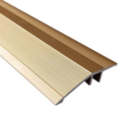 Aluminium-Bodenübergangsleisten, Schwellenrampen, Türübergangsleisten for Rollstuhlfahrer, Fliesen, Hartholz, Laminatböden, Beton, Türkantenleisten aus Metall(Gold,4.5cm) von XKSJCDR