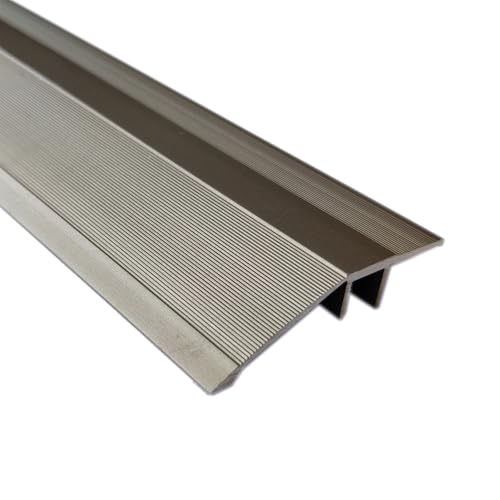 Aluminium-Bodenübergangsleisten, Schwellenrampen, Türübergangsleisten for Rollstuhlfahrer, Fliesen, Hartholz, Laminatböden, Beton, Türkantenleisten aus Metall(Gray,4.5cm) von XKSJCDR