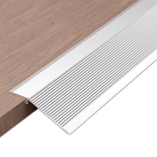 Aluminium-Bodenübergangsleisten,Schwellenrampen,kleine und große Abhänge,robust und langlebig,geeignet for Fliesen,Laminatböden,Beton,mehrfarbig optional(Silver,7cm) von XKSJCDR