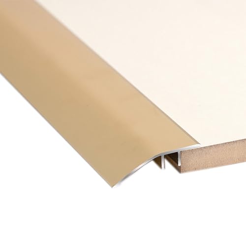 Bodenübergangsleiste, Aluminiumlegierungsmaterial, for Türschwellenübergänge/Fliesen/Laminatböden, Überbrückung von Höhenlücken 0,2-0,5 Zoll(Gold) von XKSJCDR