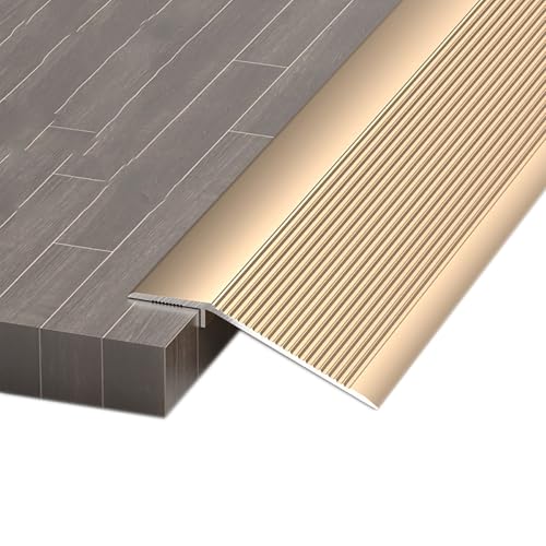 Bodenübergangsleiste,Aluminiumlegierung,geeignet for 0,8–3,5 cm Höhenunterschied,Holzboden zu Fliesen/Schwellenwert/Laminatboden,mehrere Farben erhältlich(Gold,7cm) von XKSJCDR
