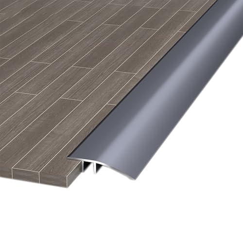 Bodenübergangsleiste,Aluminiumlegierung,geeignet for 0,8–3,5 cm Höhenunterschied,Holzboden zu Fliesen/Schwellenwert/Laminatboden,mehrere Farben erhältlich(Gray,4.2cm) von XKSJCDR