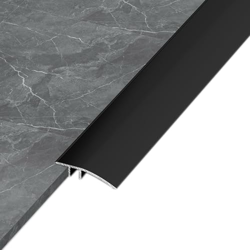 Bodenübergangsleiste,Schwellenleiste,verdickte Aluminiumlegierung,großer/kleiner Höhenunterschied,geeignet for Holzböden und Fliesen und andere unebene Böden(Black,4.2cm) von XKSJCDR