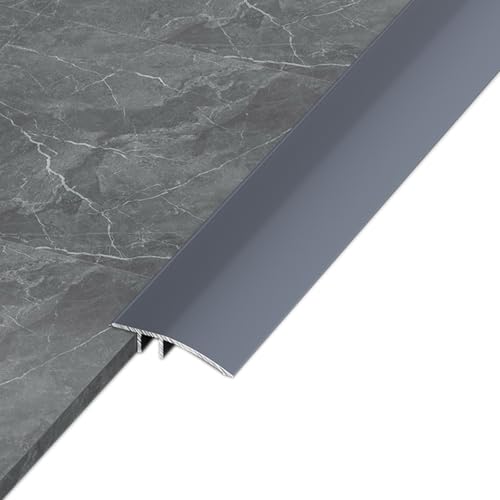 Bodenübergangsleiste,Schwellenleiste,verdickte Aluminiumlegierung,großer/kleiner Höhenunterschied,geeignet for Holzböden und Fliesen und andere unebene Böden(Gray,10cm) von XKSJCDR