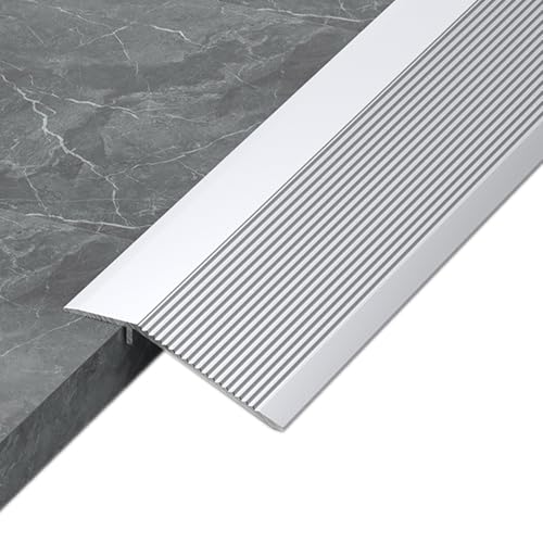 Bodenübergangsleiste,Schwellenleiste,verdickte Aluminiumlegierung,großer/kleiner Höhenunterschied,geeignet for Holzböden und Fliesen und andere unebene Böden(Gray2,7cm) von XKSJCDR