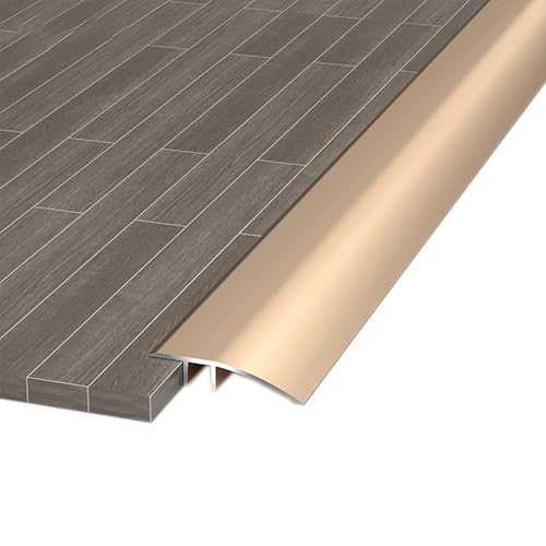 Bodenübergangsleiste,gleicht Höhenunterschiede von 0,2-0,5 Zoll aus,geeignet for Metallkantenleisten,die bei Übergängen von Fliesen zu Teppich verwendet werden(Gold) von XKSJCDR