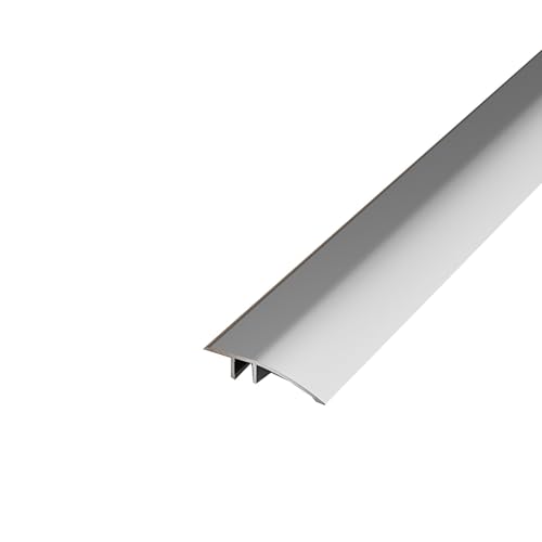Bodenübergangsleiste aus Aluminiumlegierung,geeignet for Höhenunterschiede von 0,8–15 mm,Aluminium-Schwellenleiste for wasserdichte Kanten an Türöffnungen(Silver,4cm) von XKSJCDR