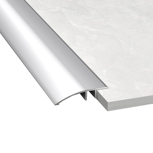 Bodenübergangsleisten,Schwellenleisten,wasserfest und kratzfest,geeignet for Holzböden/Keramikböden,unter Berücksichtigung großer und kleiner Höhenunterschiede(Silver,4.2cm) von XKSJCDR