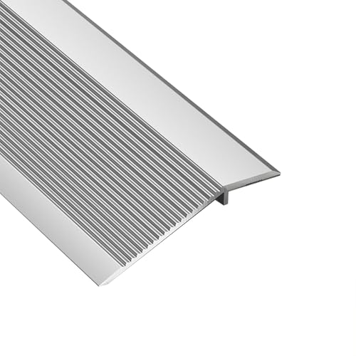 Bodenübergangsleisten,hohe und niedrige Schwellenleisten,aus Aluminiumlegierung,geeignet for Höhenunterschiede von 3,5 cm,um nahtlose Bodenübergänge zu erreichen(Silver,7cm) von XKSJCDR