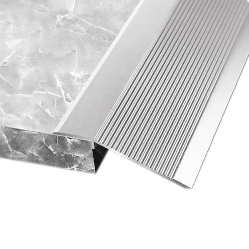 Bodenübergangsschwellenleiste,Aluminiumlegierungsmaterial,verwendet for Rampenböden und unebene Teppichkanten,gleicht Höhenunterschiede von 0,2-1,5 Zoll aus(Silver,100mm) von XKSJCDR
