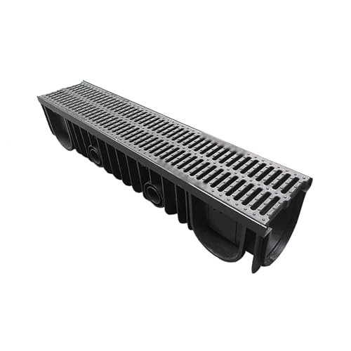 Entwässerungssystem,HDPE-Material,Stabile Struktur,Verhindert Verstopfungen durch Schutt,Geeignet for Entwässerungsprojekte for Innenhöfe,Plätze und Gehwege(100x25x25cm,3cm) von XKSJCDR