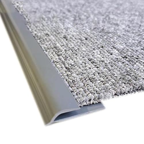 Kantenschutzleiste,schützt Teppichkanten vor dem Ausknicken,robust und langlebig,for Übergänge von Fliesen-/Holzböden zu Teppichböden,inklusive Klebeband(Gray) von XKSJCDR