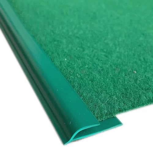 Kantenschutzleiste,schützt Teppichkanten vor dem Ausknicken,robust und langlebig,for Übergänge von Fliesen-/Holzböden zu Teppichböden,inklusive Klebeband(Green) von XKSJCDR