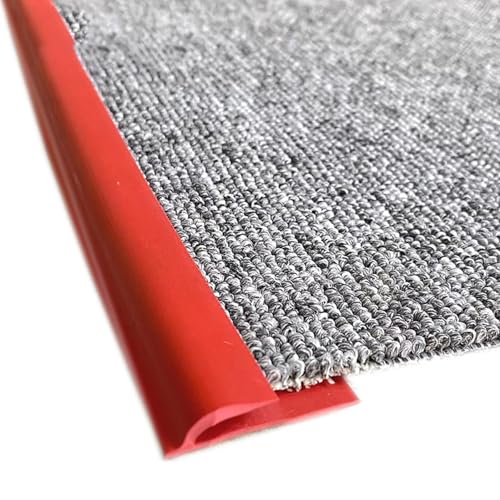 Kantenschutzleiste,schützt Teppichkanten vor dem Ausknicken,robust und langlebig,for Übergänge von Fliesen-/Holzböden zu Teppichböden,inklusive Klebeband(Red) von XKSJCDR
