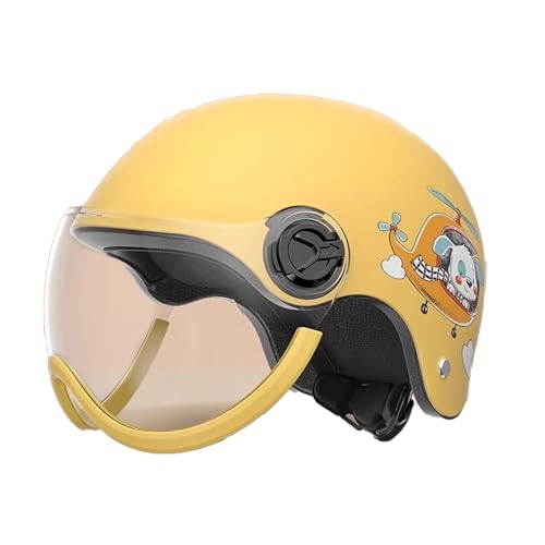 Kinderhelm, süßes Muster, verstellbarer Kopfumfang, dreifache Struktur, geeignet for Skateboarding, Radfahren, Laufrad und andere Outdoor-Aktivitäten(Yellow) von XKSJCDR