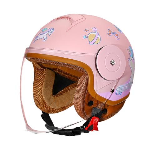 Kleinkindhelm,verstellbarer Kopfumfang,universell for alle vier Jahreszeiten,abnehmbare Ohrenschützer,süßes Cartoon-Design,geeignet Outdoor-Aktivitäten(Pink) von XKSJCDR