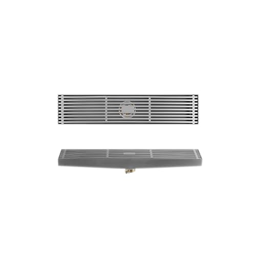 Linearer Abfluss,Konstruktion aus Edelstahl 304,Schwerkraftbetätigte Klappabdeckung,Leicht zu zerlegen und zu reinigen, Geeignet for Badezimmer und Balkone(Grille,8x40) von XKSJCDR