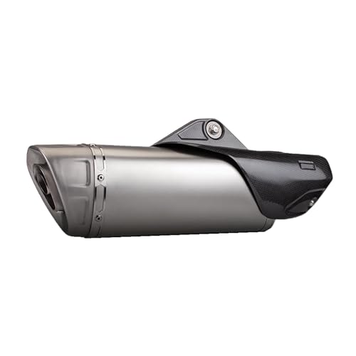 Motorrad-Tuning-Auspuffrohr, Edelstahl/Titanlegierung, Endrohr 51 mm Kaliber, Hochtemperaturbeständig, Universelles Heckteil, for Motorrad-Tuning(Stainless Steel) von XKSJCDR