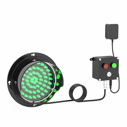 Per Knopfdruck gesteuerte LED-Ampel,rote und grüne Signalanzeigen,Plug-and-Play,wasserdicht,geeignet for Laderampen,Lagerhallen und den industriellen Einsatz(4.9in) von XKSJCDR