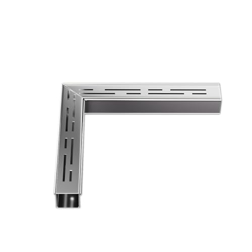 Rechtwinklige Entwässerungsrinne, Edelstahl 201, Garteneckentwässerung, diskret und ästhetisch, robust und langlebig, geeignet for Innenhöfe und Gärten(35x30mm) von XKSJCDR