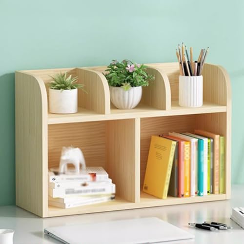 Schreibtisch-Bücherregal aus Massivholz,Schreibtisch-Bücherregal for Wohnheime,offenes Design,langlebig und umweltfreundlich,geeignet for Zuhause/Büro/Wohnheim(31.9in) von XKSJCDR
