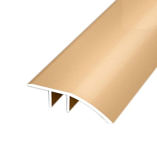 Schwellenleiste,Bodenübergangsleiste,Material Aluminiumlegierung,for große/kleine Höhenunterschiede,geeignet for unebene Oberflächen wie Holzböden und Fliesen(Gold,4.2cm) von XKSJCDR