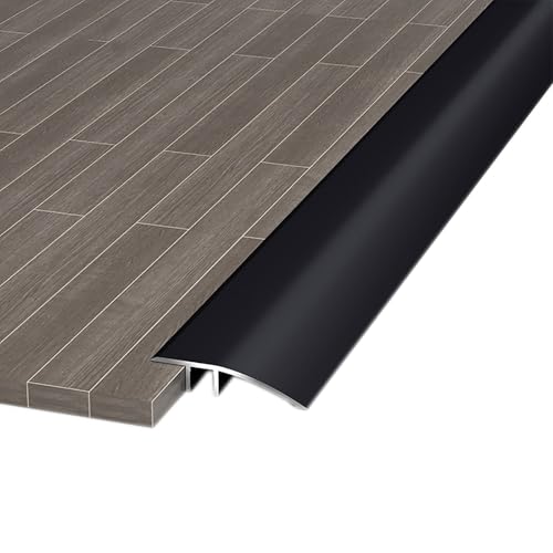 Schwellenrampe,Bodenübergangsleiste aus Metall,Aluminiumlegierung,Bodenübergangsleiste,for Teppich,Eingangstür,Schwelle,Rollstuhl,kleine und große Abhänge(Black,4.2cm) von XKSJCDR