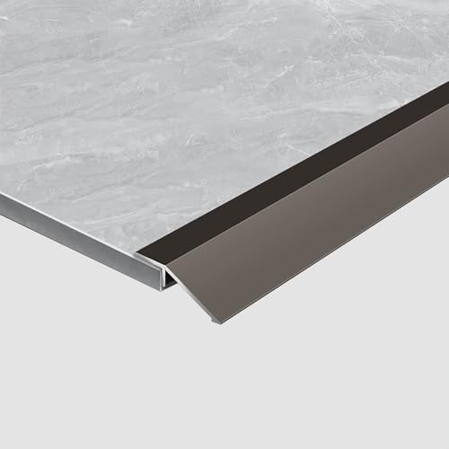 Schwellenverkleidung aus Aluminiumlegierung,Bodenübergangsleiste,wasserdicht und verschleißfest,ideal for die Dekoration von Türen/Treppen/Holzböden/Fliesenböden(Gold1) von XKSJCDR