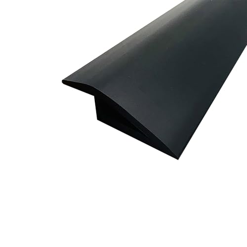 Selbstklebende PVC-Bodenübergangsleiste,eine wasserdichte Randleiste for Boden-/Fliesen-/Wandübergänge,geeignet for Bereiche mit Höhenunterschieden von 7–15 mm(Black,7cm) von XKSJCDR