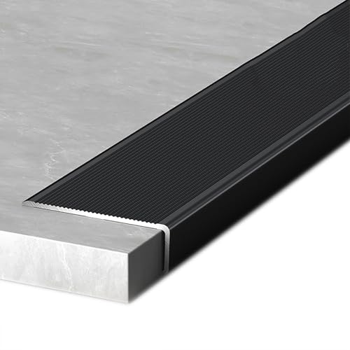 Übergangsleiste aus Aluminiumlegierung, 2,4 mm dick, geeignet for Verbinden von Holzböden mit Fliesen-/Laminatböden, bietet eine Vielzahl von Farboptionen(Black) von XKSJCDR
