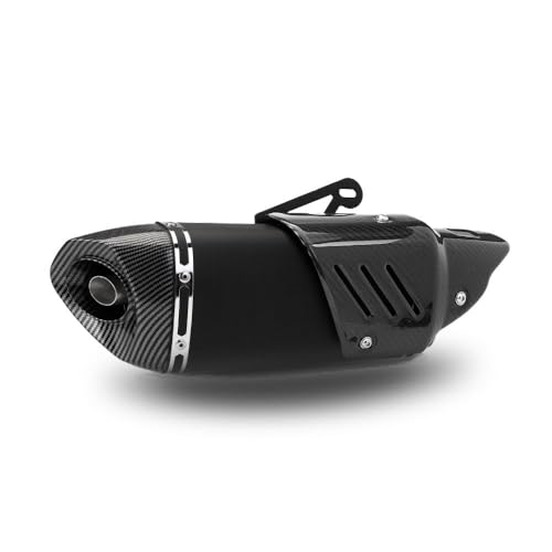Universelle Motorradauspuffanlage,Schalldämpferauspuff,hochtemperaturbeständig,Bläuungsprozess,exquisit und stilvoll,geeignet for die Fahrzeugmodifikation(Black) von XKSJCDR