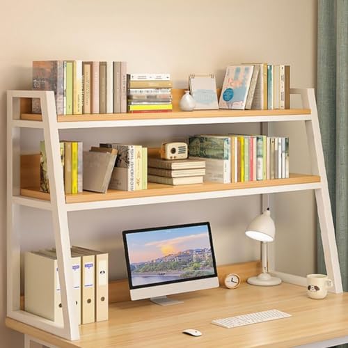 Zweistöckiger Schreibtischschrank, Schreibtisch-Leiter-Bücherregal, doppelstöckiger Organizer mit verstellbaren Füßen for das Homeoffice, umweltfreundliche Platte(75cm) von XKSJCDR