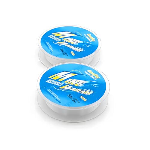 XKSOCT 2 Stück 0.4 Angelschnur Angelschnur transparent,Nylonfaden Fishing line Nylonfaden transparent reißfest Angelschnüre Angelsehne extra stark Angelleine Angel Schnur,100M von XKSOCT