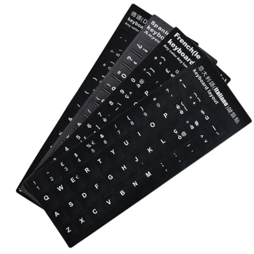 XKSOCT Tastaturaufkleber Deutsch, Transparente Buchstaben Aufkleber, für Standard Tastatur, Laptop Tastatur, Apple Tastatur, 4 Stück XKSOCT Tastaturaufkleber Deutsch, Transparente Buchstaben Aufkleber, für Standard Tastatur, Laptop Tastatur, Apple Tastatur, 4 Stück von XKSOCT