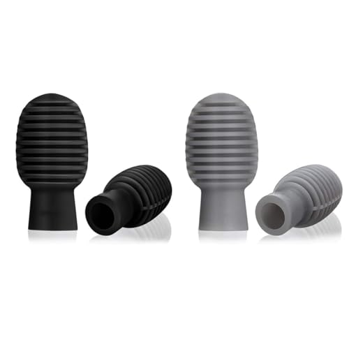 XKSOCT Trommel Dämpfer - 4 pcs Trommel Stumm Silikon Schlegel Stille Trainieren Tipps Schlagzeug Zubehör Stumm Ersatz Musik Instrumente Zubehör(Schwarz, Grau) von XKSOCT
