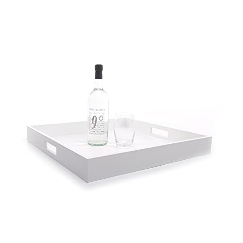 Serviertablett Zen Tray von XLBoom 48x48 cm in weiß von XL Boom