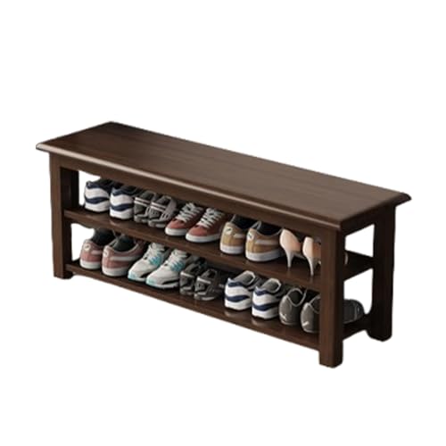 XL Superb 2-StöCkige Schuhregalbank aus Holz Eingangsbank mit 3 HöHenverstellbaren 23.6/31.5/39.4/47.2 Zoll Moderner Schuhaufbewahrungs-Organizer füR Flure Eingangsbereiche Wohnzimmer 120cm/47.2in von XL Superb